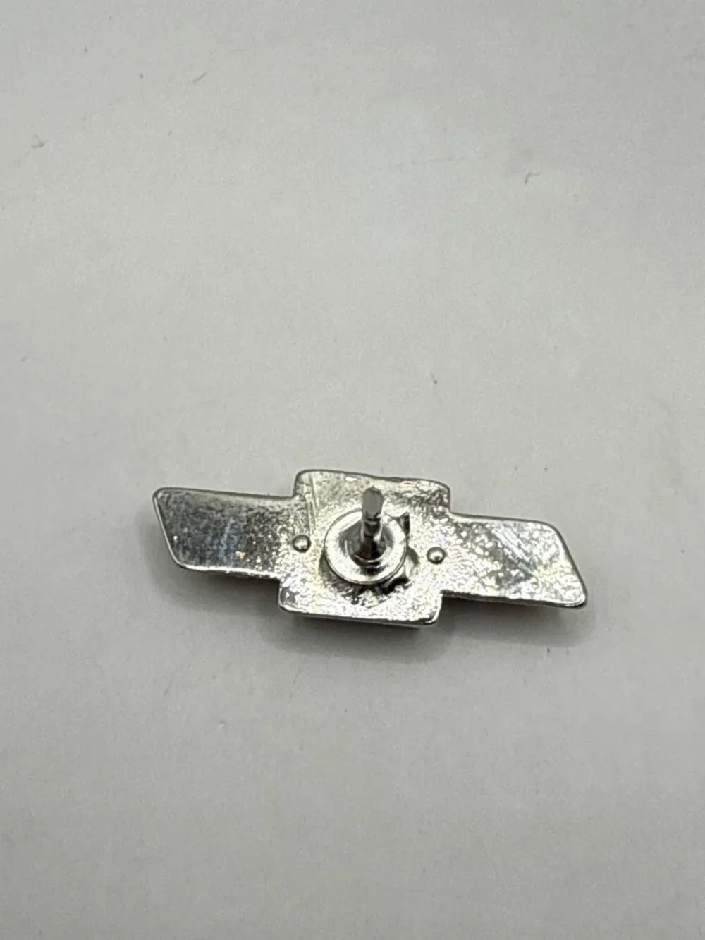 Vintage Chevrolet Chevy Bowtie Enamel Lapel Pin Gold Silver Tone Gorpcore Y2K